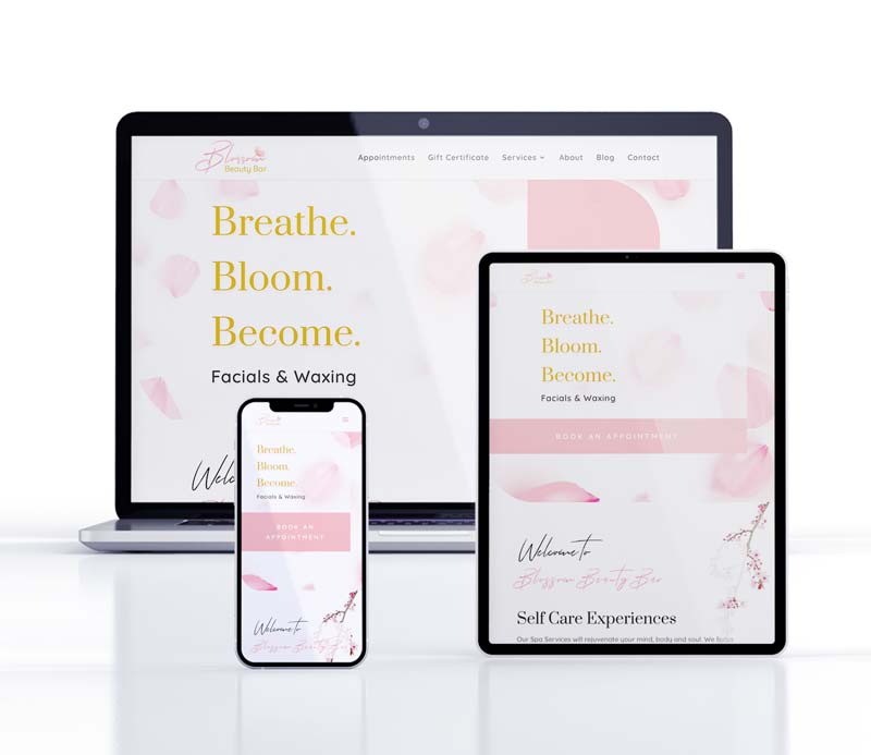 Blossom Beauty Bar Responsive Website Design