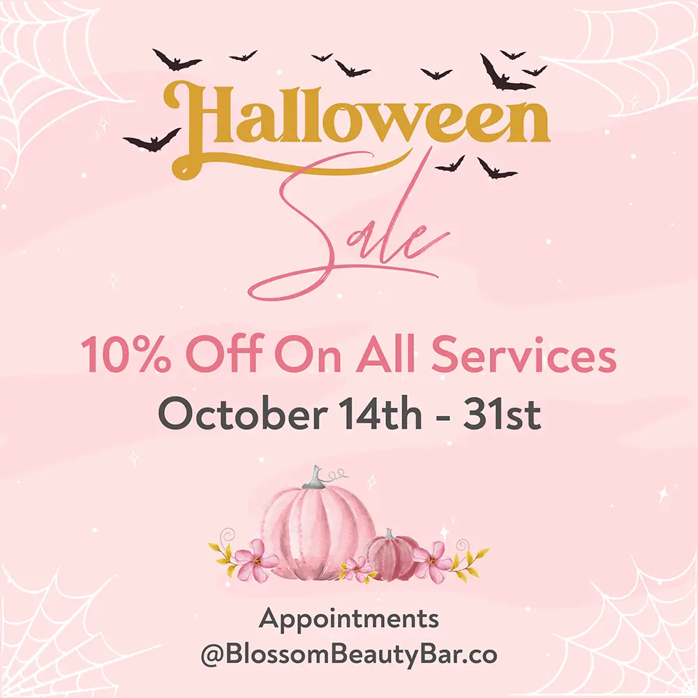 Blossom Beauty Bar Instagram Post Image for Halloween Sale 