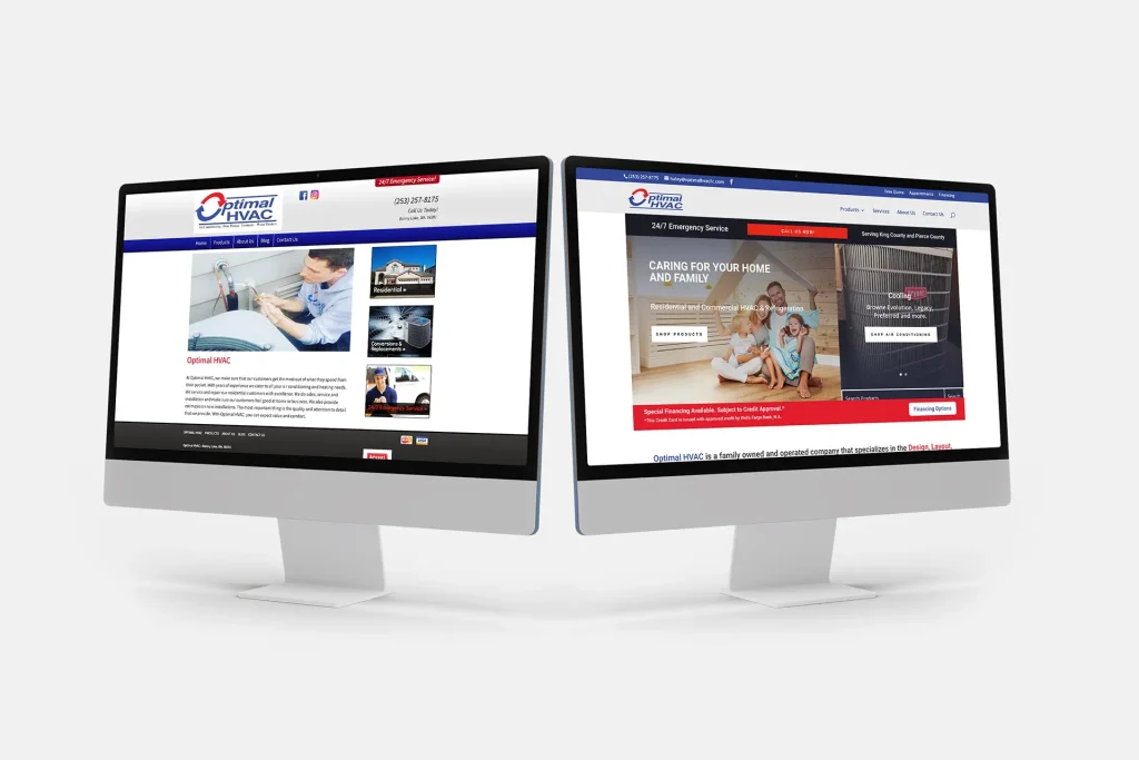 Website Redesign Optimal HVAC