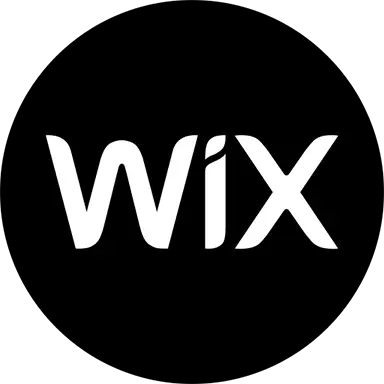 Wix website development platform black and white logo