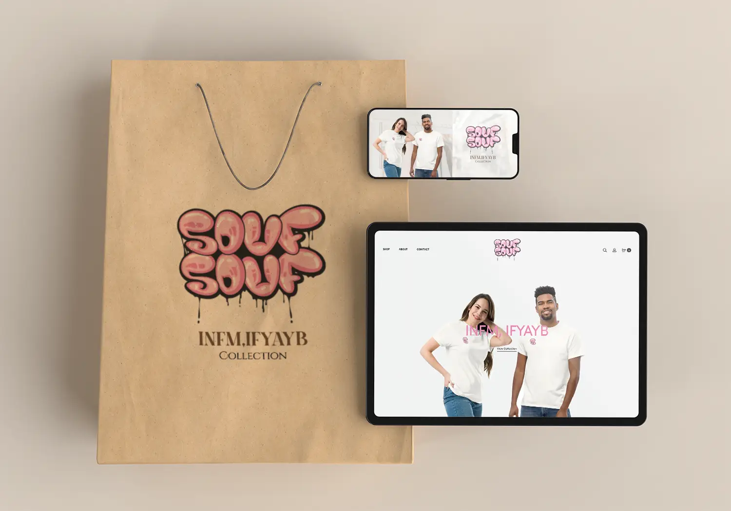 SoufSouf Shopping Bag and Responsive Website Design